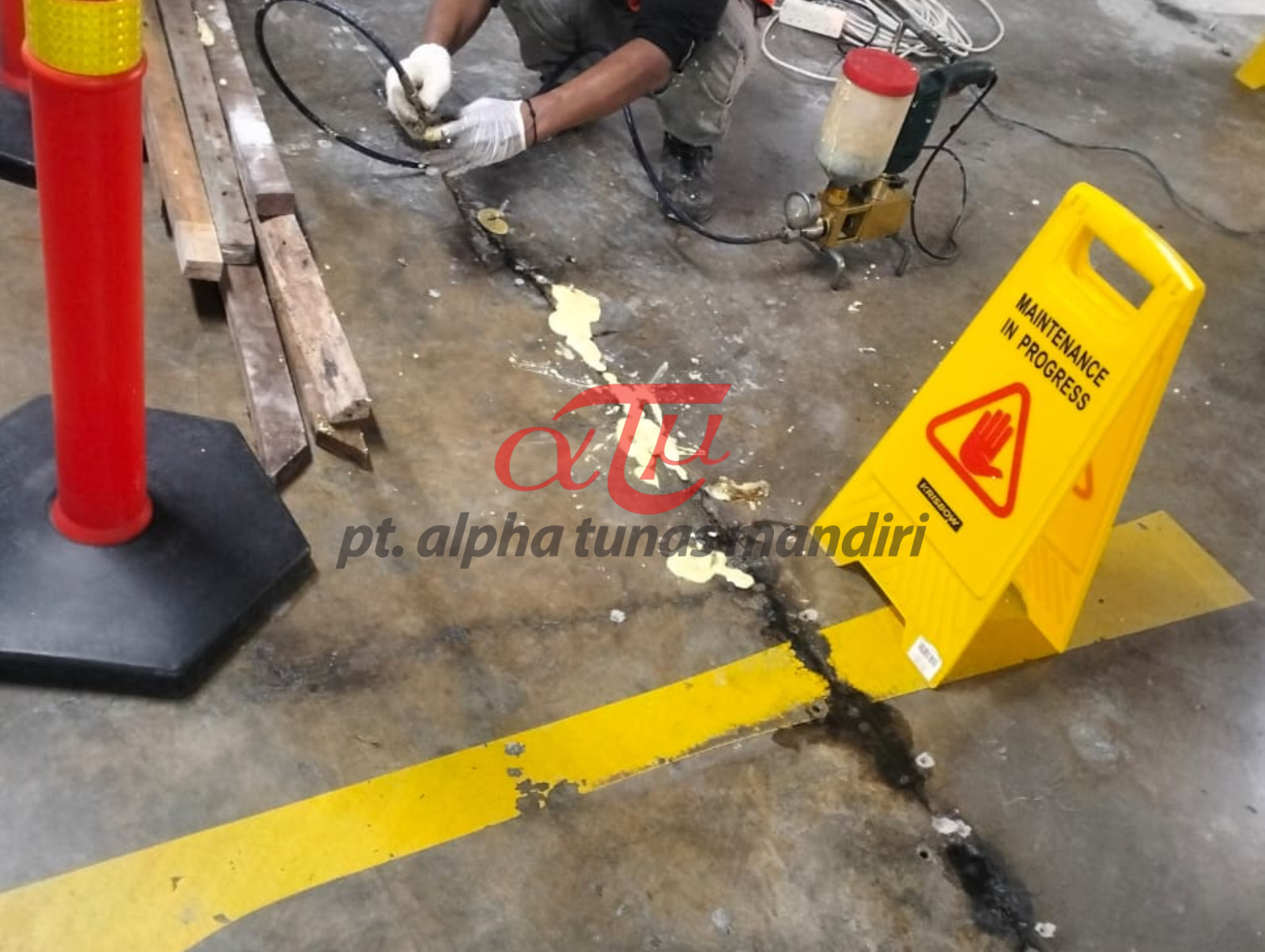 Aplikasi Injeksi Polyurethane Basement Apartemen